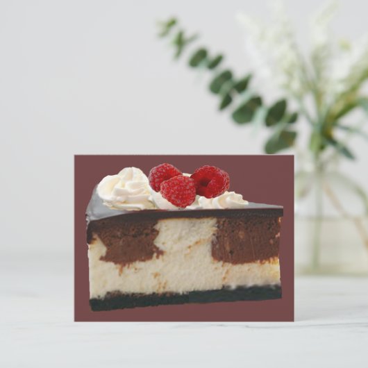 Chocolate Raspberry Cheesecake Recipe Kaart (Staand voorkant)