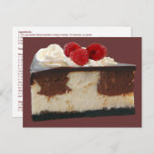 Chocolate Raspberry Cheesecake Recipe Kaart (Voorkant / Achterkant)