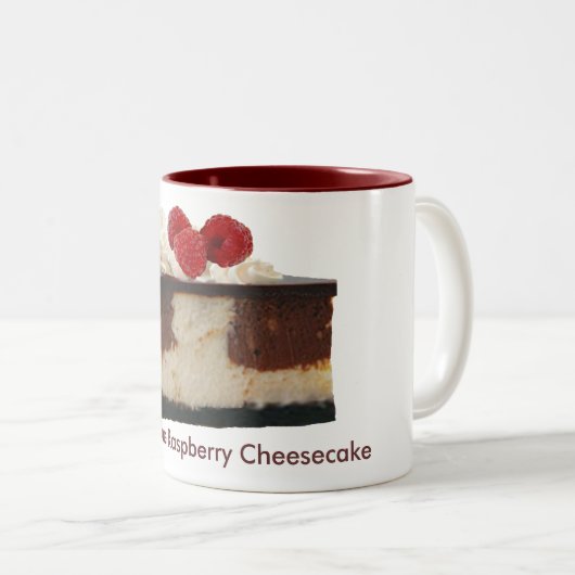 Chocolate Raspberry Cheesecake Tweekleurige Koffiemok (Voorkant rechts)