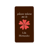 Chocolate & red bookplates etiket (Voorkant)