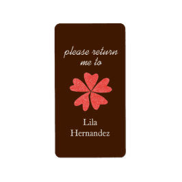 Chocolate & red bookplates etiket