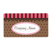 Chocolate Retro Business Labels (Voorkant)