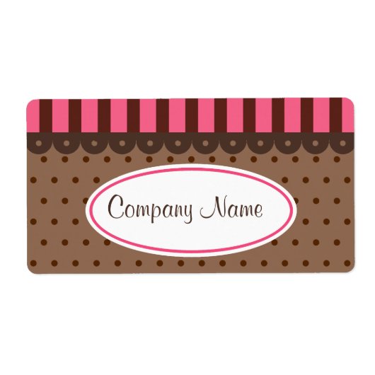 Chocolate Retro Business Labels (Voorkant)