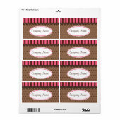 Chocolate Retro Business Labels (Full Sheet)
