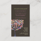 Chocolate Retro Circle Tree Online Winkelkaart Visitekaartje (Achterkant)