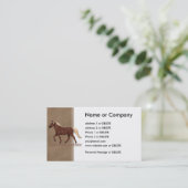 Chocolate Rocky Mountain Horse Visitekaartje (Staand voorkant)