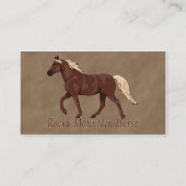 Chocolate Rocky Mountain Horse Visitekaartje (Achterkant)