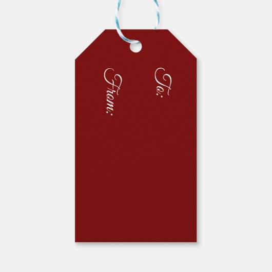 Chocolate Santa Custom Script Christmas Cadeaulabel (Achterkant)