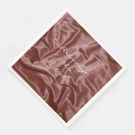 Chocolate Satin-Personalized-Dinner-Napkins Servet (Hoek)