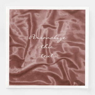Chocolate Satin-Personalized-Dinner-Napkins Servet