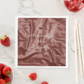 Chocolate Satin-Personalized-Dinner-Napkins Servet (Insitu)