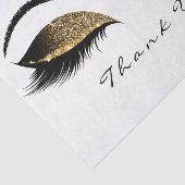 Chocolate Sepia Gold Glitter Dank je wel Lashes Tissuepapier (Detail)
