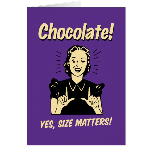 Chocolate: Size Matters (Voorkant)