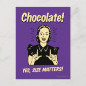 Chocolate: Size Matters Briefkaart (Voorkant)