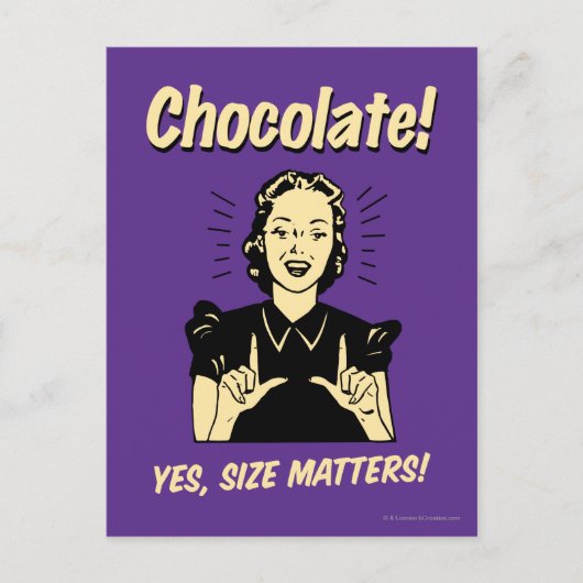 Chocolate: Size Matters Briefkaart (Voorkant)