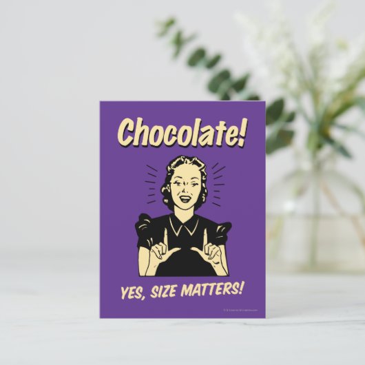 Chocolate: Size Matters Briefkaart (Staand voorkant)
