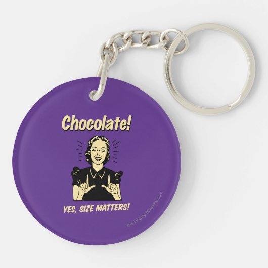 Chocolate: Size Matters Sleutelhanger (Achterkant)