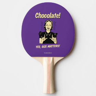 Chocolate: Size Matters Tafeltennisbatje