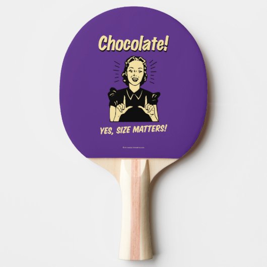 Chocolate: Size Matters Tafeltennisbatje (Voorkant)