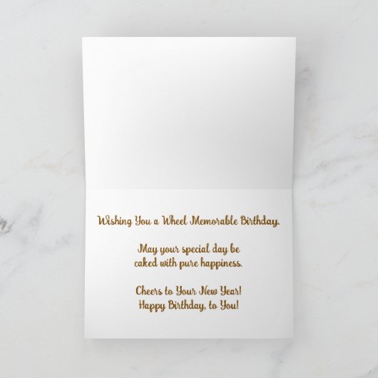 "Chocolate Skidmarks" Verjaardag Kaart (Binnen)