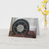 "Chocolate Skidmarks" Verjaardag Kaart (Gele Bloem)