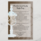 Chocolate Snoep Buffet Bar, Urn of Sweets Flyer (Voorkant)