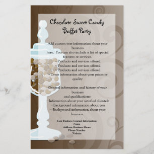 Chocolate Snoep Buffet Bar, Urn of Sweets Flyer