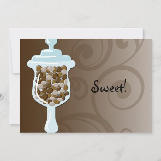 Chocolate Snoep Buffet Bar, Urn of Sweets Kaart (Achterkant)