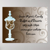 Chocolate Snoep Buffet Bar, Urn of Sweets Poster (Voorkant)