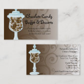Chocolate Snoep Buffet Bar, Urn of Sweets Visitekaartje (Voorkant / Achterkant)