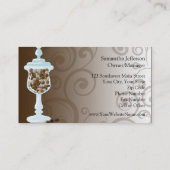 Chocolate Snoep Buffet Bar, Urn of Sweets Visitekaartje (Achterkant)