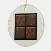 Chocolate Snoep Love - SRF Keramisch Ornament (Links)