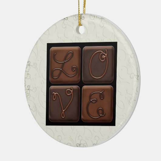 Chocolate Snoep Love - SRF Keramisch Ornament (Links)