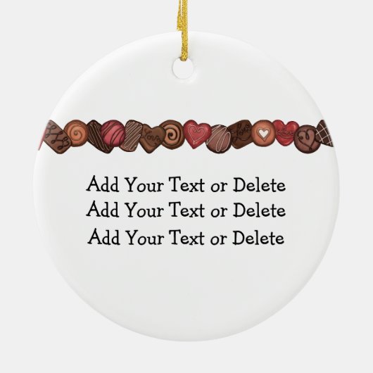 Chocolate Snoep Love - SRF Keramisch Ornament (Achterkant)
