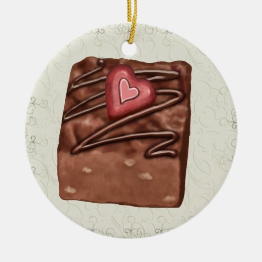 Chocolate Snoep Love - SRF Keramisch Ornament (Voorkant)
