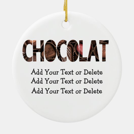 Chocolate Snoep Love - SRF Keramisch Ornament (Achterkant)