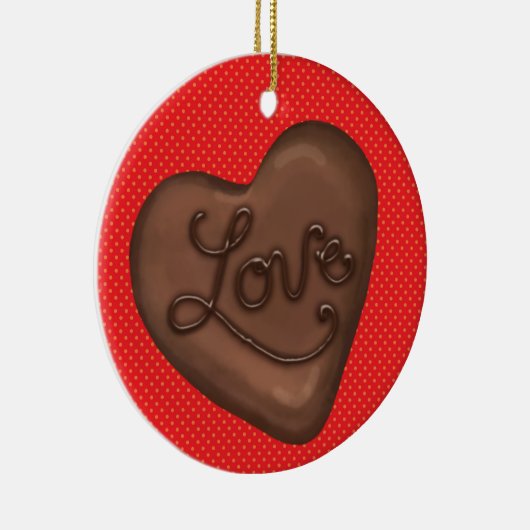 Chocolate Snoep Love - SRF Keramisch Ornament (Rechts)