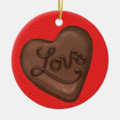 Chocolate Snoep Love - SRF Keramisch Ornament (Voorkant)
