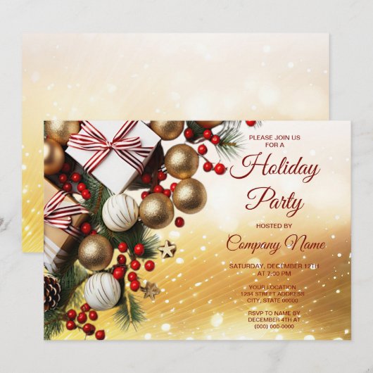 Chocolate Snoep Vakantie Feest Uitnodiging (Voorkant / Achterkant)