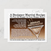 Chocolate Souffle Martini Recipe Briefkaart (Voorkant / Achterkant)