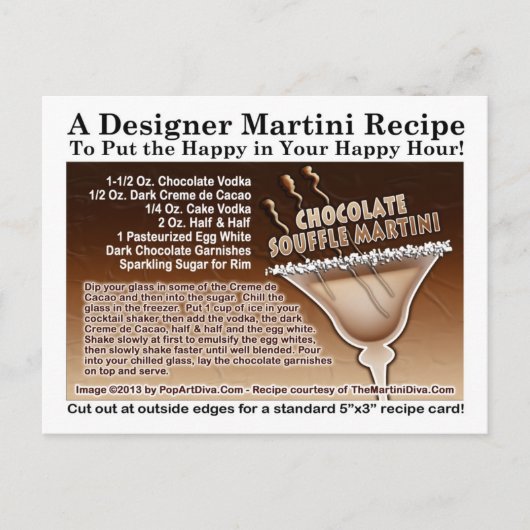 Chocolate Souffle Martini Recipe Briefkaart (Voorkant)
