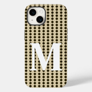Chocolate Spice Moods Stippen met monogram Case-Mate iPhone 14 Hoesje