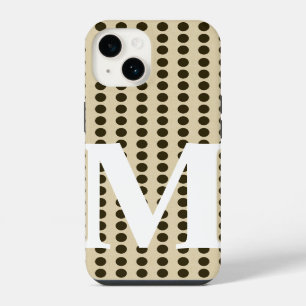 Chocolate Spice Moods Stippen met monogram iPhone 14 Hoesje