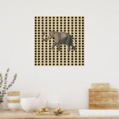 Chocolate Spice Moods Stippen met olifant Poster (Keuken)