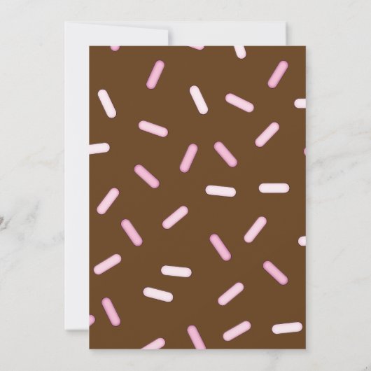 Chocolate Sprinkles Brunch Baby shower Uitnodiging (Achterkant)