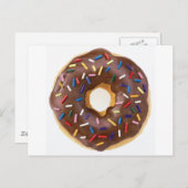 Chocolate Sprinkles Doughnut Briefkaart (Voorkant / Achterkant)