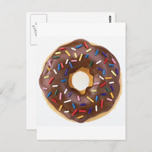 Chocolate Sprinkles Doughnut Briefkaart (Voorkant / Achterkant)