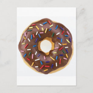 Chocolate Sprinkles Doughnut Briefkaart