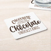 Chocolate stelt geen Gekke vragen Kartonnen Onderzetters (Schuin)