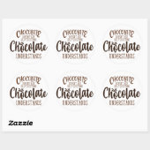Chocolate stelt geen Gekke vragen Ronde Sticker (Vel)